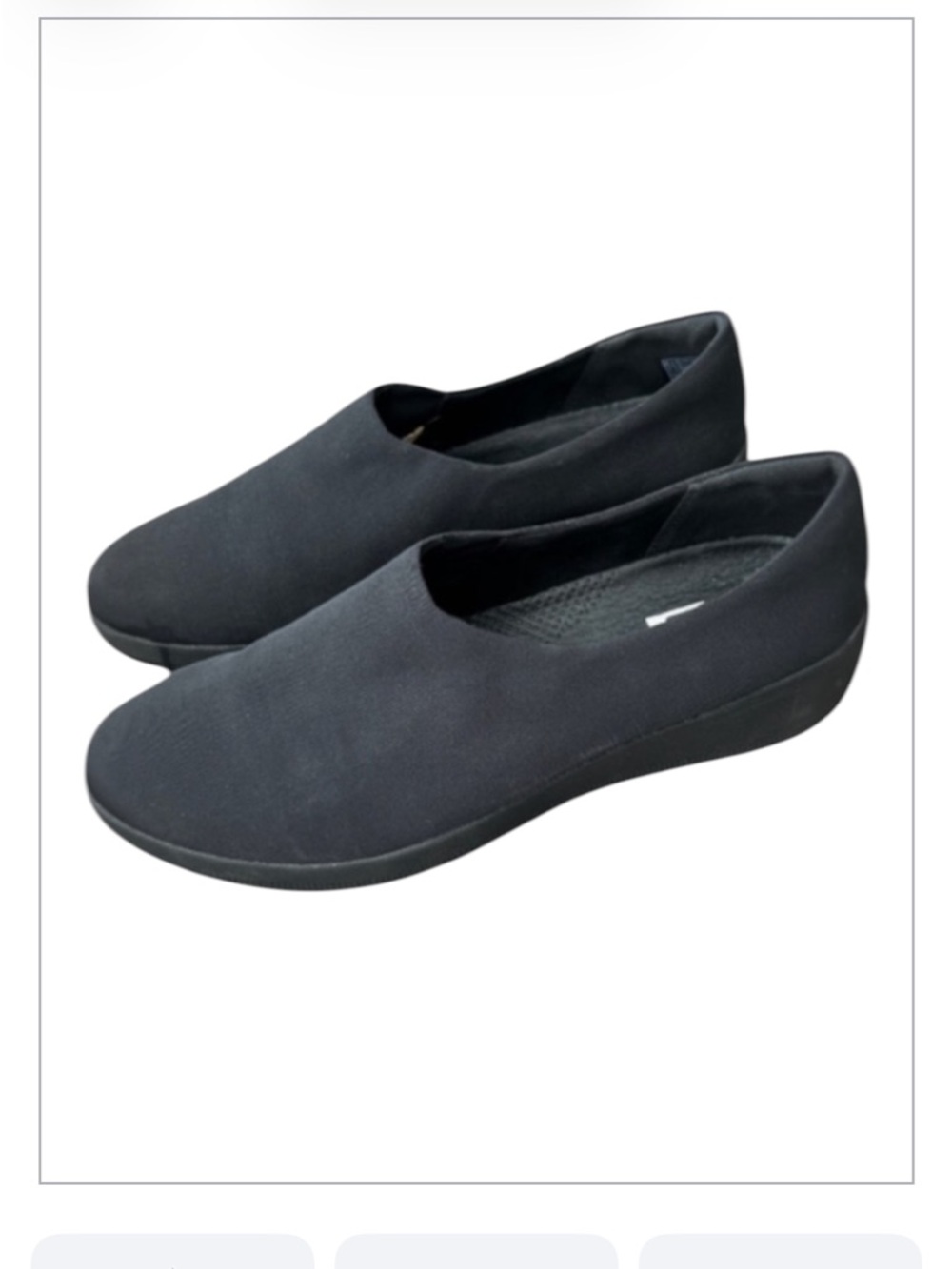 FitFlop Superskate Uberknit Black Stretch Slip-On Loafers Women’s Size 8.5